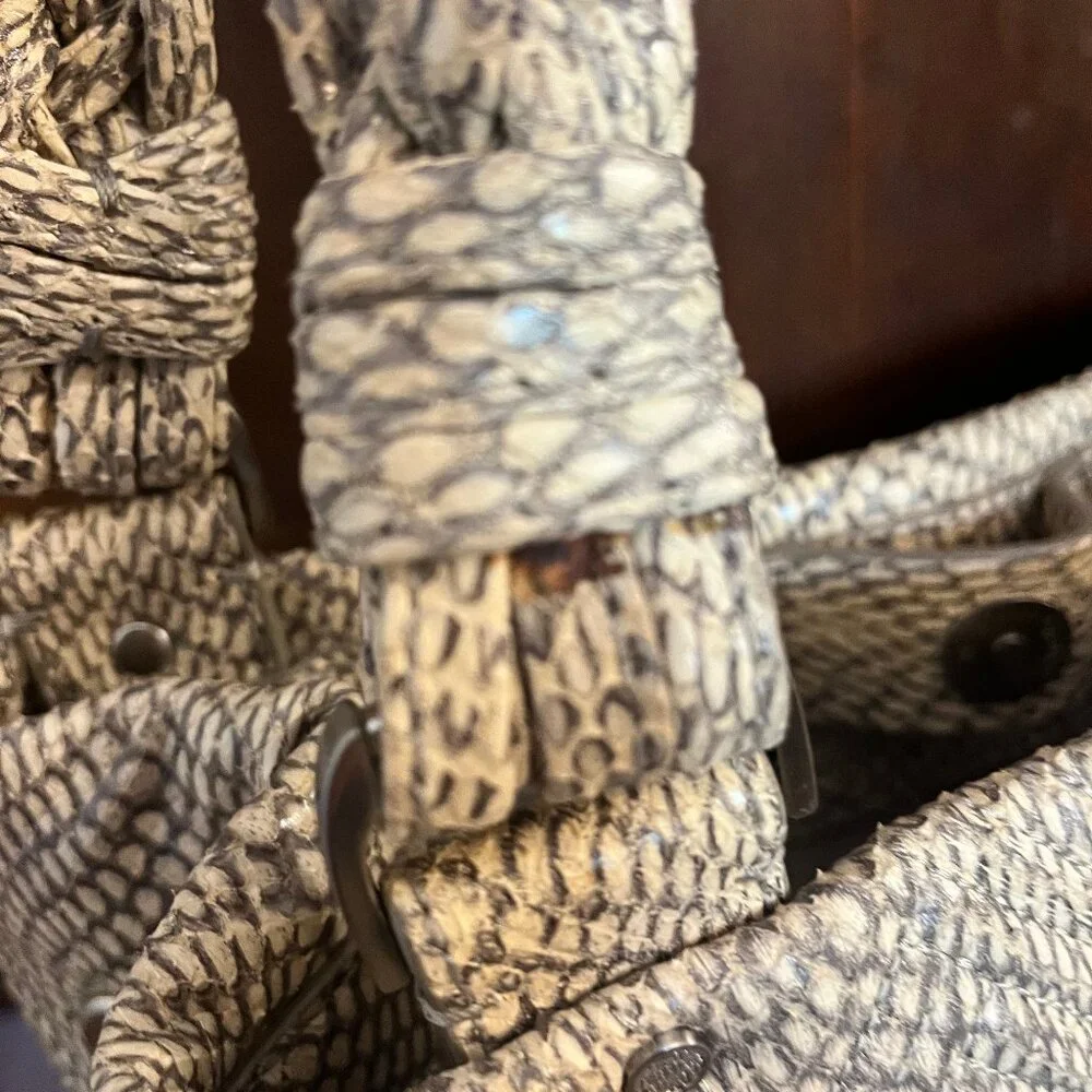 Cole Haan Beige Woven Shoulder Bag